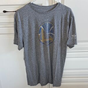 Adidas Heather Gray Golden State Warriors Tee